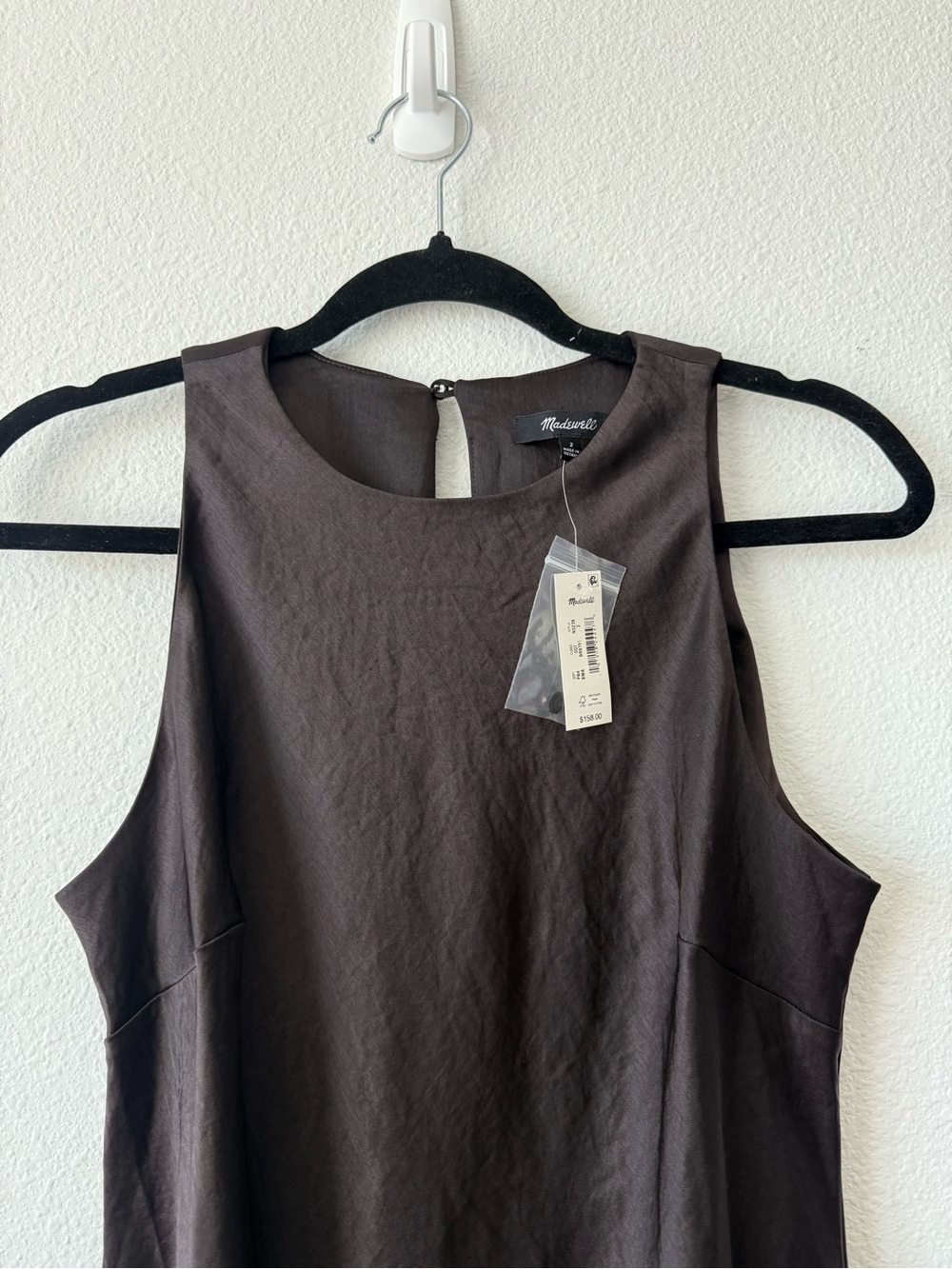 NWT Madewell Chocolate Brown Dress - Picture 2 of 5